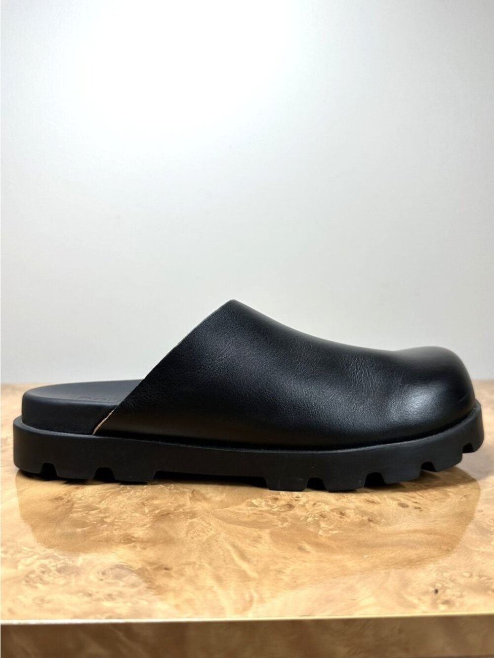 NEW Camper Brutus Sandal K201545-004 Black Leather Mules Clogs Womens 38